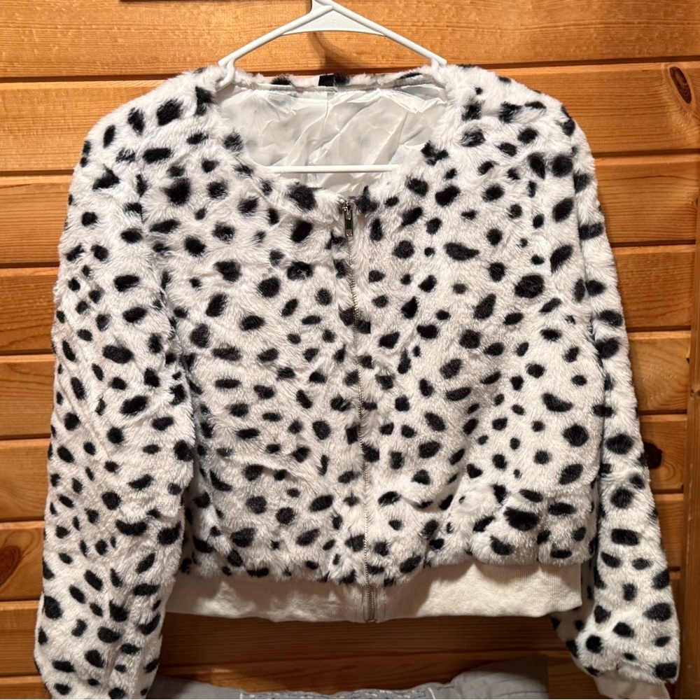 Spotted Faux Fur Jacket
